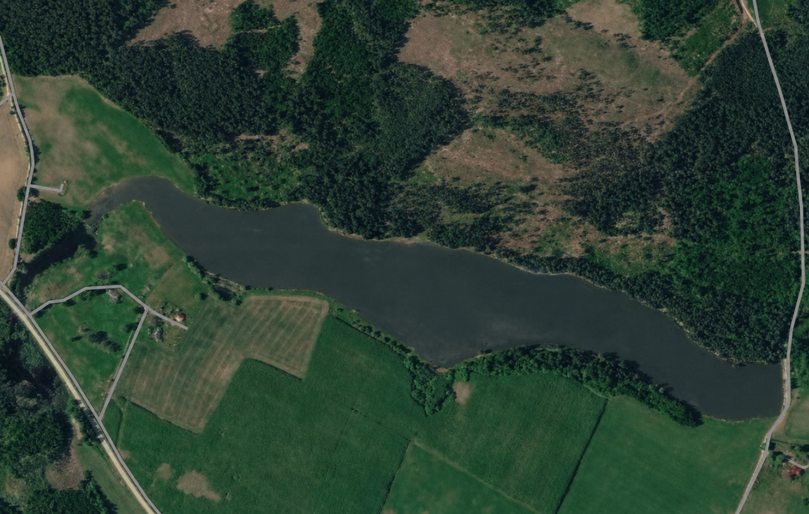 Milmēnu dīķa satelīta attēls